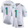Tua Tagovailoa Miami Dolphins White Game Jersey - All Stitched