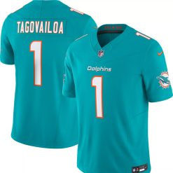 Alternative view of Tua Tagovailoa Miami Dolphins Aqua Vapor F.U.S.E Limited Jersey - All Stitched