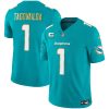 Tua Tagovailoa Miami Dolphins Aqua "Gold Trim" Vapor F.U.S.E Limited Jersey - All Stitched