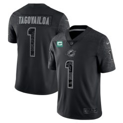 Tua Tagovailoa Miami Dolphins Black RLFCTV Limited Jersey