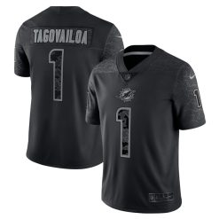Alternative view of Tua Tagovailoa Miami Dolphins Black RLFCTV Limited Jersey - All Stitched