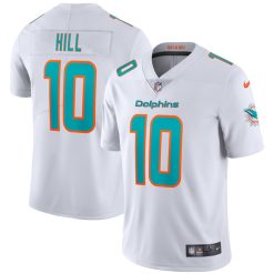 Alternative view of Tyreek Hill Miami Dolphins White Vapor Untouchable Limited Jersey - All Stitched