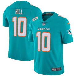 Alternative view of Tyreek Hill Miami Dolphins Aqua Vapor Untouchable Limited Jersey - All Stitched