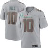 Tyreek Hill Miami Dolphins Gray Atmosphere Fashion Game Jersey - All Stitched