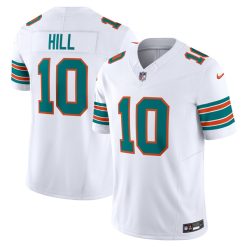 Alternative view of Tyreek Hill Miami Dolphins Alternate White Vapor F.U.S.E Limited Jersey - All Stitched