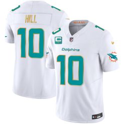 Tyreek Hill Miami Dolphins White "Gold Trim" Vapor F.U.S.E Limited Jersey - All Stitched