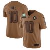Tyreek Hill Miami Dolphins Brown 2023 Salute To Service Jersey - All Stitched