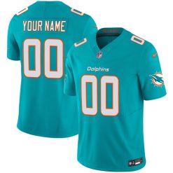 Alternative view of Custom Miami Dolphins Aqua Vapor F.U.S.E Limited Jersey - All Stitched