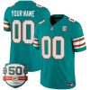 Custom Miami Dolphins Alternate Aqua Vapor F.U.S.E Limited Jersey - All Stitched