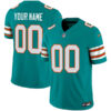 Custom Miami Dolphins Aqua Alternate Vapor F.U.S.E Limited Jersey - All Stitched