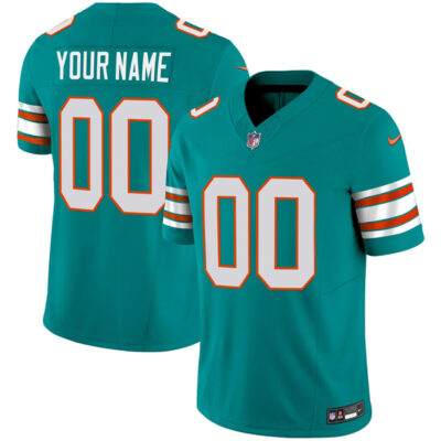 Custom Miami Dolphins Aqua Alternate Vapor F.U.S.E Limited Jersey - All Stitched