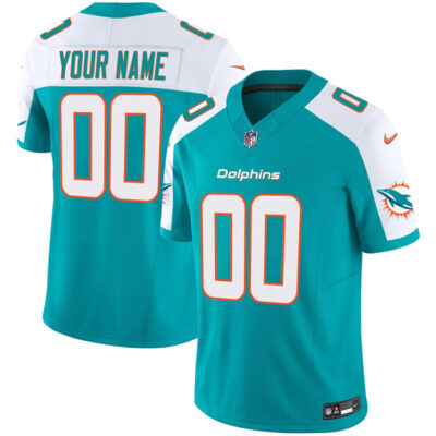 Custom Miami Dolphins Alternate Aqua Vapor F.U.S.E Limited Jersey - All Stitched