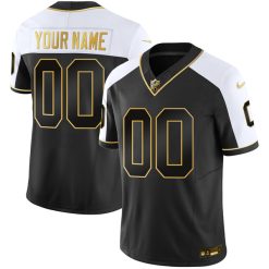 Alternative view of Custom Miami Dolphins Black Reverse Gold Vapor F.U.S.E Limited Jersey - All Stitched