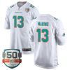 Dan Marino Miami Dolphins White Game Jersey - All Stitched