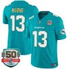 Dan Marino Miami Dolphins Aqua "Gold Trim" Vapor F.U.S.E Limited Jersey - All Stitched