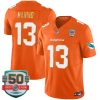 Dan Marino Miami Dolphins Orange "Gold Trim" Vapor F.U.S.E Limited Jersey - All Stitched