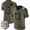 Dan Marino Miami Dolphins Olive 2021 Salute To Service Jersey - All Stitched