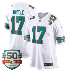 Jaylen Waddle Miami Dolphins Alternate White Game Jersey - All Stitched