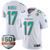 Jaylen Waddle Miami Dolphins White Vapor Untouchable Limited Jersey - All Stitched
