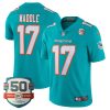 Jaylen Waddle Miami Dolphins Aqua Vapor Untouchable Limited Jersey - All Stitched