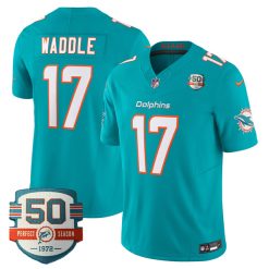 Jaylen Waddle Miami Dolphins Aqua Vapor F.U.S.E Limited Jersey - All Stitched
