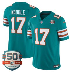 Jaylen Waddle Miami Dolphins Alternate Aqua Vapor F.U.S.E Limited Jersey - All Stitched