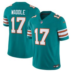 Alternative view of Jaylen Waddle Miami Dolphins Alternate Aqua Vapor F.U.S.E Limited Jersey - All Stitched