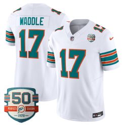 Jaylen Waddle Miami Dolphins Alternate White Vapor F.U.S.E Limited Jersey - All Stitched