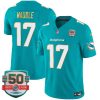 Jaylen Waddle Miami Dolphins Aqua "Gold Trim" Vapor F.U.S.E Limited Jersey - All Stitched