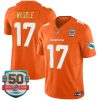 Jaylen Waddle Miami Dolphins Orange "Gold Trim" Vapor F.U.S.E Limited Jersey - All Stitched