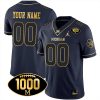 Michigan Wolverines 1000 Wins Patch Custom Stitched Limited Jersey - Navy Gold