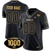 Michigan Wolverines 1000 Wins Patch Custom Stitched Limited Jersey - Black Gold