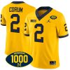 Blake Corum Michigan Wolverines 1000 Wins Patch Stitched Game Jersey - Maize