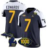 Donovan Edwards Michigan Wolverines 1000 Wins Patch Stitched Vapor F.U.S.E Limited Jersey - Alternate Navy