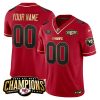 Kansas City Chiefs 2023 AFC Champions Red Gold Custom Jersey - All Stitched