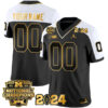 Michigan Wolverines 2023 National Champions Alternate Black Gold Limited Custom Jersey - All Stitched