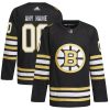 Boston Bruins Hockey 100th Anniversary Black Custom Jersey - All Stitched