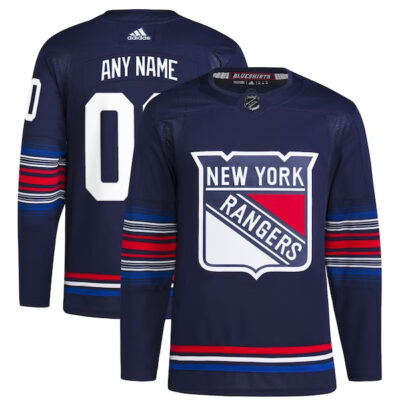 Custom New York Rangers Hockey Alternate Navy Jersey - All Stitched
