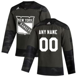 Custom New York Rangers Hockey Military Appreciation Camo Jersey - All Stitched