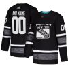 Custom New York Rangers Hockey 2019 All Star Game Parlet Black Jersey - All Stitched