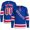 Custom New York Rangers Blue Home Breakaway Jersey - All Stitched