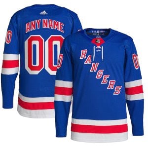 Custom New York Rangers Blue Home Breakaway Jersey - All Stitched