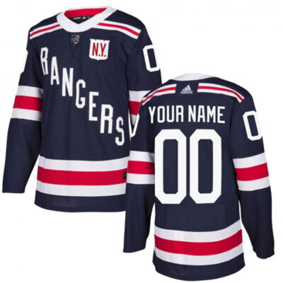 Custom New York Rangers Hockey Winter Classic Navy Jersey - All Stitched