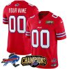 Custom Buffalo Bills Vapor F.U.S.E Limited Red Jersey Stitched - 2023 AFC East Champions Gold Patch