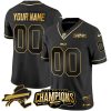 Buffalo Bills 2023 AFC East Champions All Gold Patch Vapor F.U.S.E Limited Black Gold Custom Jersey - All Stitched