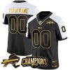 Buffalo Bills 2023 AFC East Champions All Gold Patch Vapor F.U.S.E Limited Alternate Black Gold Custom Jersey - All Stitched
