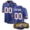 Custom Buffalo Bills Blue Royal Game Jersey Stitched - 2023 AFC East Champions Gold Patch