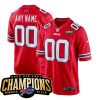 Custom Buffalo Bills Red Game Jersey Stitched - 2023 AFC East Champions Gold Patch