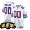Custom Buffalo Bills White Alternate Game Jersey Stitched - 2023 AFC East Champions Gold Patch
