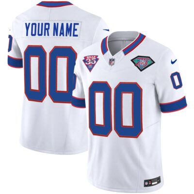 Custom Buffalo Bills 1994 Throwback Vapor F.U.S.E Limited White Jersey - All Stitched